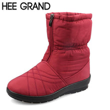 Load image into Gallery viewer, HEE GRAND Plus Size Waterproof Flexible Cube Woman Boots High Quality Cozy Warm Fur Inside Snow Boots Winter Shoes Woman XWX3375